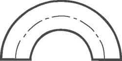 VNE - 1-1/2", Unpolished Style, Sanitary Stainless Steel Pipe 180° U Bend - Butt Weld x Butt Weld Connection, Grade 304 - Apex Tool & Supply