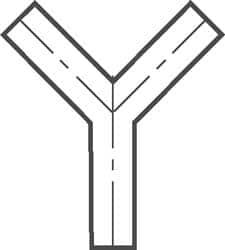 VNE - 4" Weld Style Sanitary Stainless Steel Pipe True Y - Exact Industrial Supply