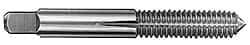 Kennametal - 1-8 UNC 3B 4 Flute Oxide Finish High Speed Steel Straight Flute Standard Hand Tap - Plug, Right Hand Thread, 5-1/8" OAL, 2-1/2" Thread Length, H4 Limit, Oversize - Apex Tool & Supply
