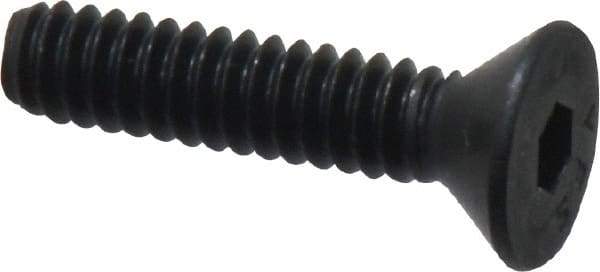 Value Collection - #10-24 UNC Hex Socket Drive, 82° Flat Screw - Alloy Steel, Black Oxide Finish, Fully Threaded, 7/8" OAL - Apex Tool & Supply