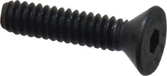 Value Collection - #10-24 UNC Hex Socket Drive, 82° Flat Screw - Alloy Steel, Black Oxide Finish, Fully Threaded, 7/8" OAL - Apex Tool & Supply
