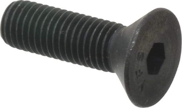 Value Collection - 1/4-28 UNF Hex Socket Drive, 82° Flat Screw - Alloy Steel, Black Oxide Finish, Fully Threaded, 7/8" OAL - Apex Tool & Supply
