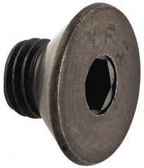 Value Collection - 5/16-24 UNF Hex Socket Drive, 82° Flat Screw - Alloy Steel, Black Oxide Finish, Fully Threaded, 3/8" OAL - Apex Tool & Supply
