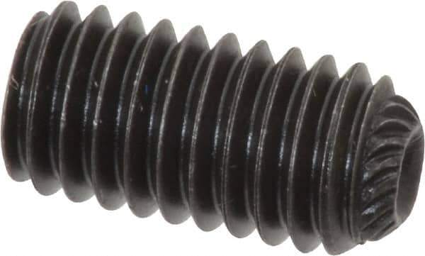 Value Collection - 3/8-16 UNC, 3/4" OAL, Knurled Cup Point Set Screw - Grade ASTM F912 Alloy Steel, 3/16" Key - Apex Tool & Supply