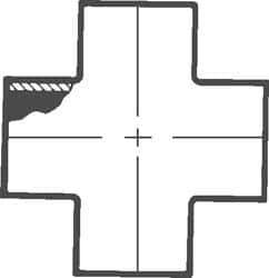 VNE - 1/2", Unpolished Style, Sanitary Stainless Steel Pipe Cross - All Butt Weld Connection, Grade 316L - Apex Tool & Supply