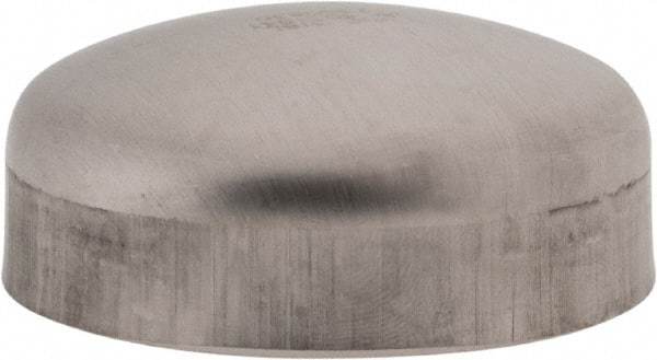 VNE - 2-1/2", Unpolished Style, Sanitary Stainless Steel Pipe End Cap - Butt Weld Connection, Grade 316L - Apex Tool & Supply