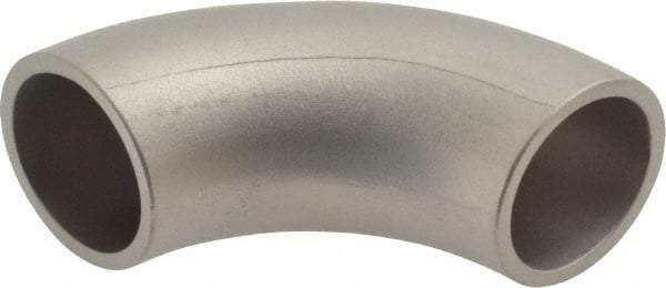 VNE - 3/4", Unpolished Style, Sanitary Stainless Steel Pipe 90° Elbow - Butt Weld x Butt Weld Connection, Grade 304 - Apex Tool & Supply