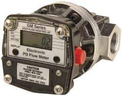 GPI - 1/2" Port Oval Gear Flowmeter - 800 Max psi, 0.3 to 7.9 GPM, Aluminum - Apex Tool & Supply