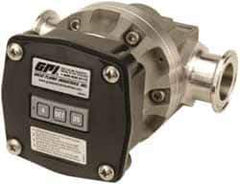 GPI - 1/2" FNPT Port Oval Gear Flowmeter - 800 Max psi, 0.3 to 7.9 GPM, Aluminum - Apex Tool & Supply