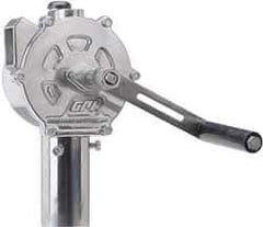 GPI - 3/4" Outlet, 10 GPM, Aluminum Hand Operated Rotary Pump - For 15, 30 & 55 Gal Drums, For Diesel Fuel, Kerosene, Medium Weight Oils & Gasoline - Apex Tool & Supply