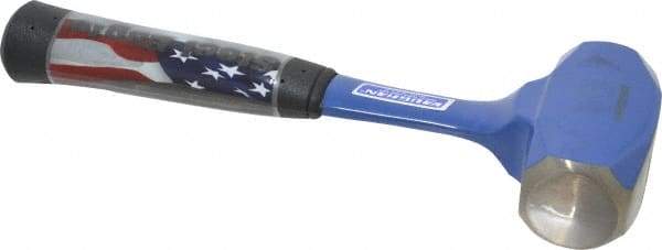 Vaughan Bushnell - 3 Lb Head Drilling Hammer - 10-3/4" OAL, 9-1/8" Long Steel Handle with Grip, 1-3/8" Face Diam - Apex Tool & Supply