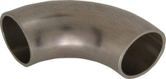 VNE - 1", Unpolished Style, Sanitary Stainless Steel Pipe 90° Elbow - Butt Weld x Butt Weld Connection, Grade 304 - Apex Tool & Supply