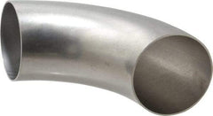 VNE - 4", Unpolished Style, Sanitary Stainless Steel Pipe 90° Elbow - Butt Weld x Butt Weld Connection, Grade 304 - Apex Tool & Supply