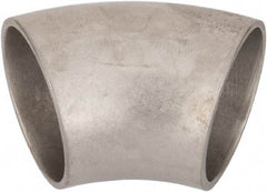 VNE - 1-1/4", Unpolished Style, Sanitary Stainless Steel Pipe 45° Elbow - Butt Weld x Butt Weld Connection, Grade 316L - Apex Tool & Supply
