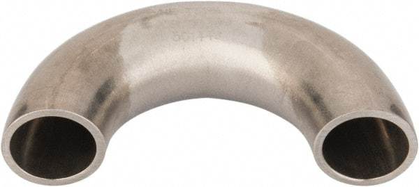 VNE - 3/4", Unpolished Style, Sanitary Stainless Steel Pipe 180° U Bend - Butt Weld x Butt Weld Connection, Grade 316L - Apex Tool & Supply