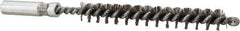 Value Collection - 5/16" Diam Helical Stainless Steel Tube Brush - 0.006" Filament Diam, 2-3/8" Brush Length, 4" OAL, 3/16-24 Female Shank - Apex Tool & Supply