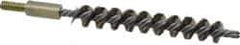 Value Collection - 1/2" Diam Helical Stainless Steel Tube Brush - 0.012" Filament Diam, 3-1/2" Brush Length, 5-1/2" OAL, 1/4-20 Male Shank - Apex Tool & Supply