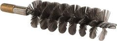 Value Collection - 1-1/2" Diam Helical Stainless Steel Tube Brush - 0.012" Filament Diam, 4-1/4" Brush Length, 7-1/2" OAL, 1/2-12 Male Shank - Apex Tool & Supply