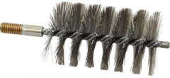 Value Collection - 2-3/4" Diam Helical Stainless Steel Tube Brush - 0.014" Filament Diam, 4-1/4" Brush Length, 7-1/2" OAL, 1/2-12 Male Shank - Apex Tool & Supply