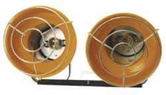 Fostoria - 120 Volt, 600 Watt, Electric, Incandescent Portable Cart Work Light - 15' Cord, 2 Heads, 7,400 Lumens, Aluminum - Apex Tool & Supply