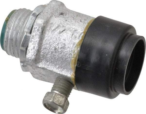 Cooper Crouse-Hinds - 1/2" Trade, Malleable Iron Set Screw Straight Rigid/Intermediate (IMC) Conduit Connector - Insulated - Apex Tool & Supply