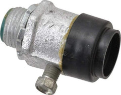Cooper Crouse-Hinds - 1/2" Trade, Malleable Iron Set Screw Straight Rigid/Intermediate (IMC) Conduit Connector - Insulated - Apex Tool & Supply