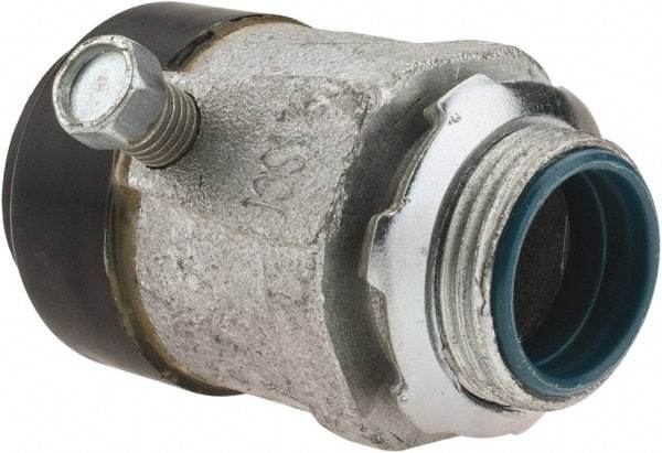 Cooper Crouse-Hinds - 3/4" Trade, Malleable Iron Set Screw Straight Rigid/Intermediate (IMC) Conduit Connector - Insulated - Apex Tool & Supply