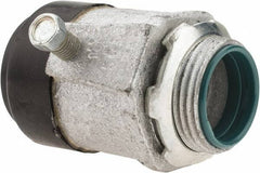 Cooper Crouse-Hinds - 1" Trade, Malleable Iron Set Screw Straight Rigid/Intermediate (IMC) Conduit Connector - Insulated - Apex Tool & Supply