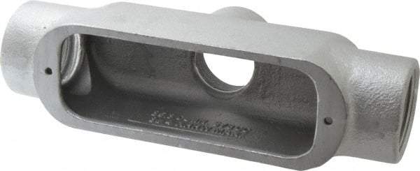 Cooper Crouse-Hinds - Form 5, TB Body, 1-1/2" Trade, Rigid Malleable Iron Conduit Body - Oval, 9" OAL, 36 cc Capacity, Gray - Apex Tool & Supply