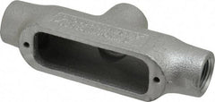 Cooper Crouse-Hinds - Form 5, TB Body, 1/2" Trade, Rigid Malleable Iron Conduit Body - Oval, 5.38" OAL, 6 cc Capacity, Gray - Apex Tool & Supply