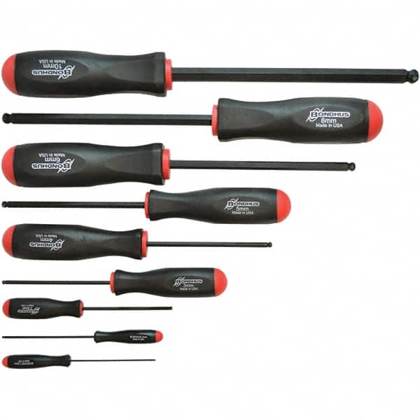 Bondhus - Hex Driver Sets Tool Type: Ball End Size Range (mm): 1.5 - 10 - Apex Tool & Supply