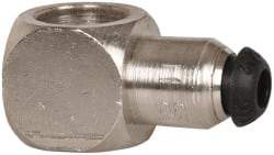 Parker - 4mm Outside Diam, Nickel Plated Brass Push-to-Connect Tube Banjo Body - 300 Max psi, Tube to Tube Connection - Apex Tool & Supply