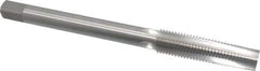 Interstate - 1-8 UNC, 4 Flutes, Bright Finish, High Speed Steel, Nut Tap - 11" Overall Length, 4" Thread Length - Apex Tool & Supply