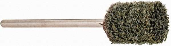 Grier Abrasives - 3/8" Head Diam x 1/2" Thickness, W176, Cylinder End, Silicon Carbide Mounted Point - Green-Gray, Fine Grade, 33,750 RPM - Apex Tool & Supply