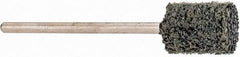 Grier Abrasives - 3/8" Head Diam x 1/2" Thickness, W176, Cylinder End, Silicon Carbide Mounted Point - Green-Gray, Fine Grade, 33,750 RPM - Apex Tool & Supply