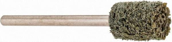 Grier Abrasives - 3/8" Head Diam x 1/2" Thickness, W176, Cylinder End, Aluminum Oxide Mounted Point - Green-Gray, Fine Grade, 45,370 RPM - Apex Tool & Supply