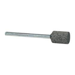 Grier Abrasives - 3/8" Head Diam x 1/2" Thickness, W176, Cylinder End, Silicon Carbide Mounted Point - Green-Gray, Fine Grade, 45,370 RPM - Apex Tool & Supply