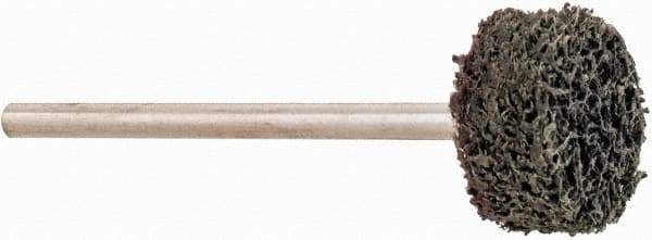 Grier Abrasives - 1/2" Head Diam x 1/4" Thickness, W183, Cylinder End, Silicon Carbide Mounted Point - Green-Gray, Fine Grade, 40,000 RPM - Apex Tool & Supply