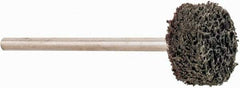 Grier Abrasives - 1/2" Head Diam x 1/4" Thickness, W183, Cylinder End, Silicon Carbide Mounted Point - Green-Gray, Fine Grade, 40,000 RPM - Apex Tool & Supply