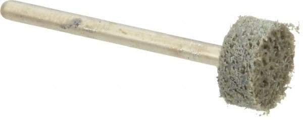 Grier Abrasives - 1/2" Head Diam x 1/4" Thickness, W183, Cylinder End, Aluminum Oxide Mounted Point - Green-Gray, Fine Grade, 51,750 RPM - Apex Tool & Supply