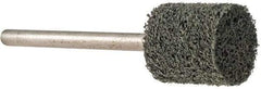 Grier Abrasives - 1/2" Head Diam x 1/2" Thickness, W185, Cylinder End, Silicon Carbide Mounted Point - Green-Gray, Fine Grade, 34,500 RPM - Apex Tool & Supply