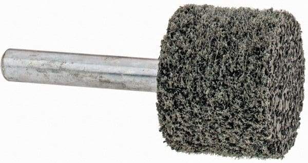 Grier Abrasives - 1" Head Diam x 3/4" Thickness, W219, Cylinder End, Silicon Carbide Mounted Point - Green-Gray, Fine Grade, 35,100 RPM - Apex Tool & Supply