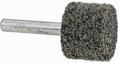 Grier Abrasives - 1" Head Diam x 3/4" Thickness, W219, Cylinder End, Silicon Carbide Mounted Point - Green-Gray, Fine Grade, 35,100 RPM - Apex Tool & Supply