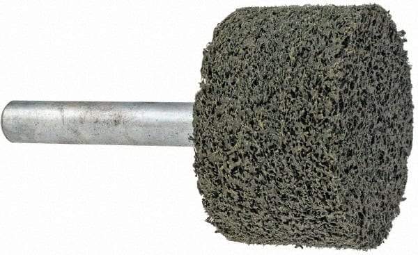 Grier Abrasives - 1-1/4" Head Diam x 3/4" Thickness, W228, Cylinder End, Silicon Carbide Mounted Point - Green-Gray, Fine Grade, 30,520 RPM - Apex Tool & Supply