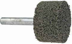 Grier Abrasives - 1-1/4" Head Diam x 3/4" Thickness, W228, Cylinder End, Silicon Carbide Mounted Point - Green-Gray, Fine Grade, 30,520 RPM - Apex Tool & Supply