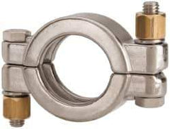 VNE - 1-1/2", Clamp Style, Sanitary Stainless Steel Pipe High Pressure Clamp - Grade 304 - Apex Tool & Supply