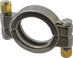 VNE - 2", Clamp Style, Sanitary Stainless Steel Pipe High Pressure Clamp - Grade 304 - Apex Tool & Supply