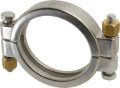 VNE - 3", Clamp Style, Sanitary Stainless Steel Pipe High Pressure Clamp - Grade 304 - Apex Tool & Supply