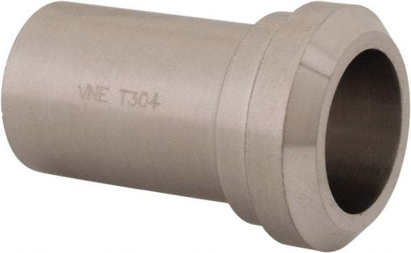 VNE - 1", Bevel Seat Style, Sanitary Stainless Steel Pipe Long Welding Ferrule - Plain Light Wall Connection, Grade 304/304L - Apex Tool & Supply