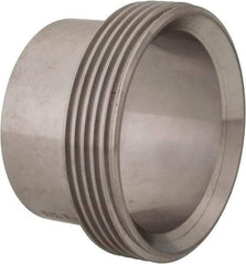 VNE - 2-1/2", Bevel Seat Style, Sanitary Stainless Steel Pipe Welding Ferrule - Threaded Connection, Grade 316/316L - Apex Tool & Supply